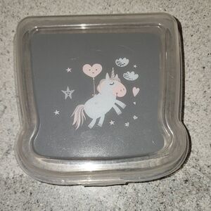 Unicorn Design Gray Lunch Box